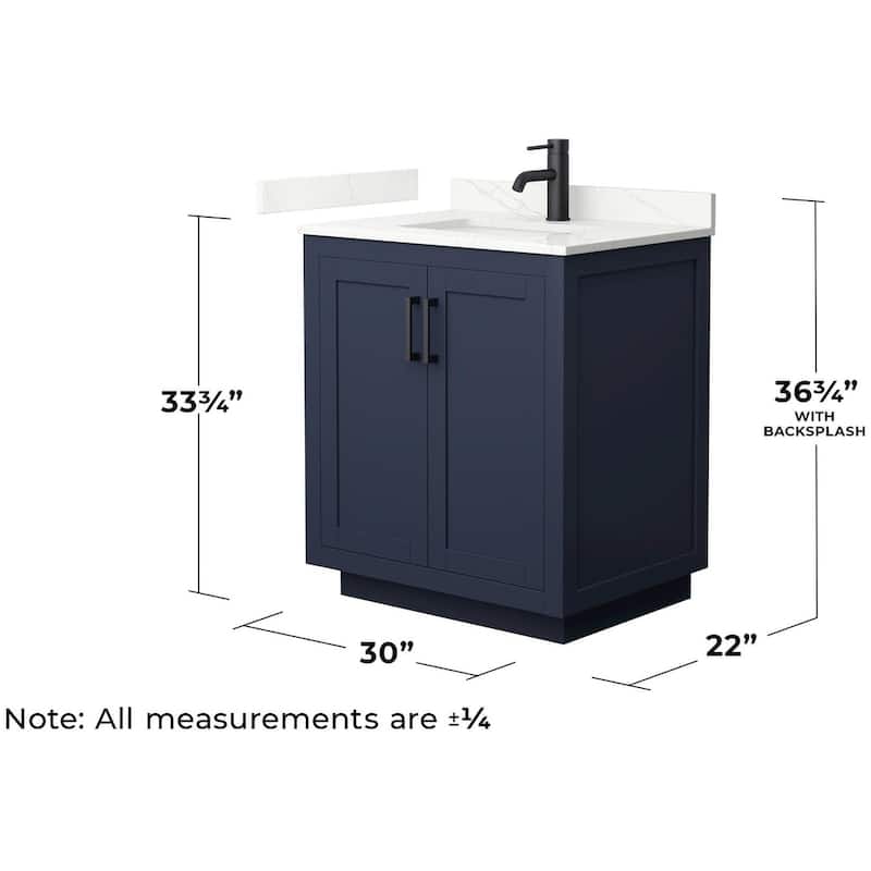 Wyndham Collection WCF292930S-QTZ-UNSMXX Miranda 30" Free Standing