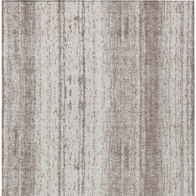 HomeRoots Striped Transitional Rectangle Outdoor Rug
