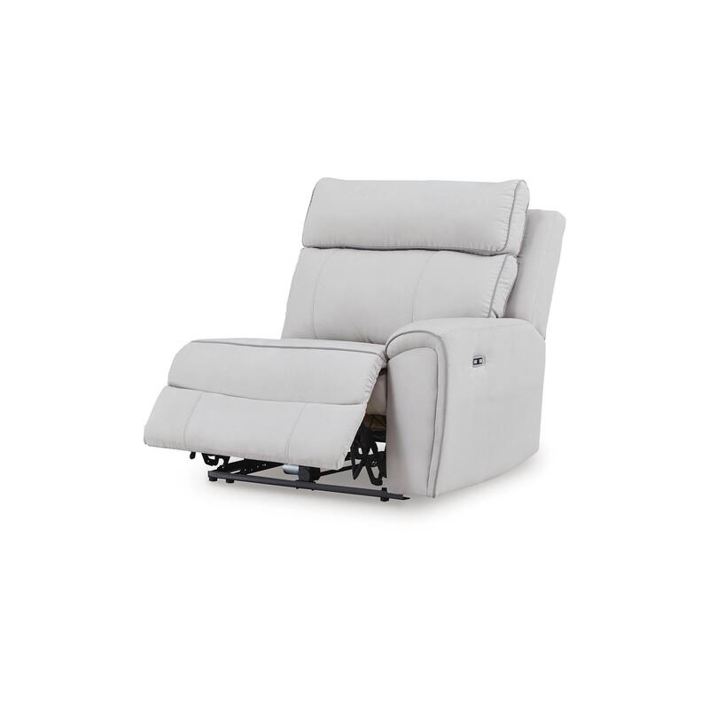 Signature Design by Ashley Grafton Pike Gray 3-Piece Power Reclining Sectional - 97" W x 41" D x 43" H