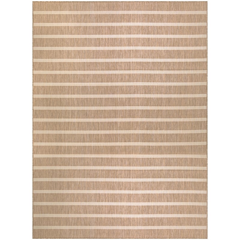 Nourison Selerno Indoor/Outdoor Striped Area Rug. - 8'x10' - Beige/Ivory
