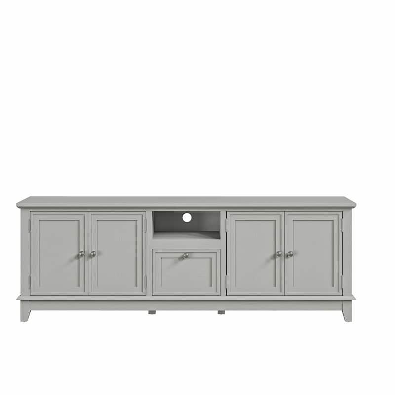 Rustic 72-Inch TV Stand with Adjustable Shelves, Hidden Storage - 72" in Width
