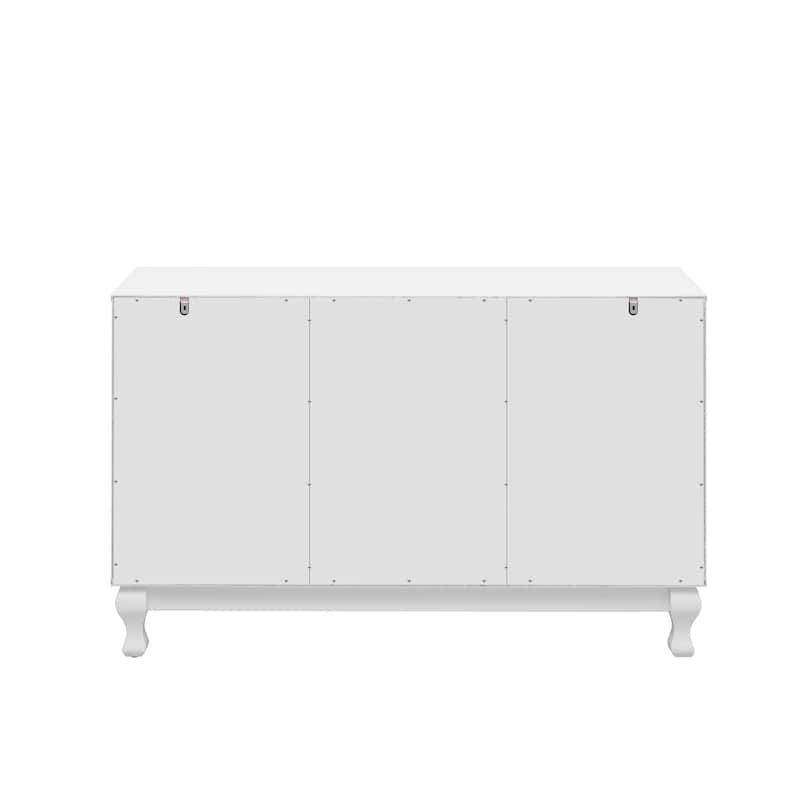 Modern Mirrored TV Stand for TV up to 55 Inches - 47.25" D x 15.75" W x 30.2" H