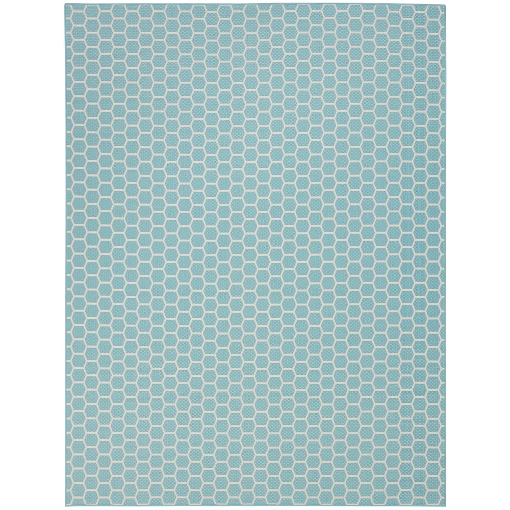 Nourison Reversible Indoor Outdoor Indoor/Outdoor Geometric Area Rug