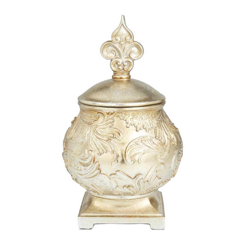 Polystone Decorative Jars - Gold - Roche River Decor