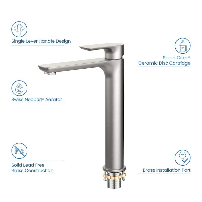 Tender-T Single Handle Bathroom Vessel Sink Faucet