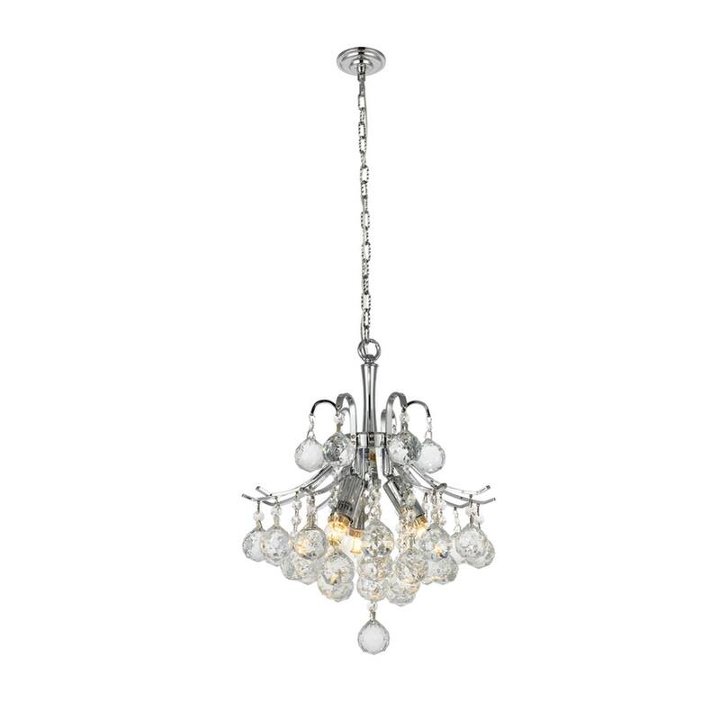 Somette Ticino 3-light Royal Cut Crystal and Chrome Pendant