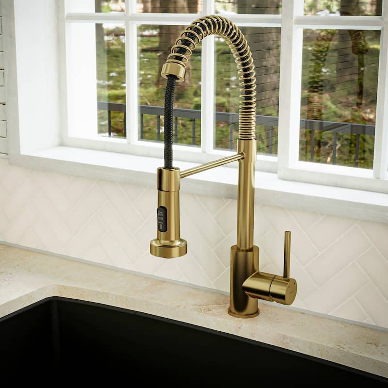 Karran Kadira Single-Handle Pull-Down Sprayer Kitchen Faucet