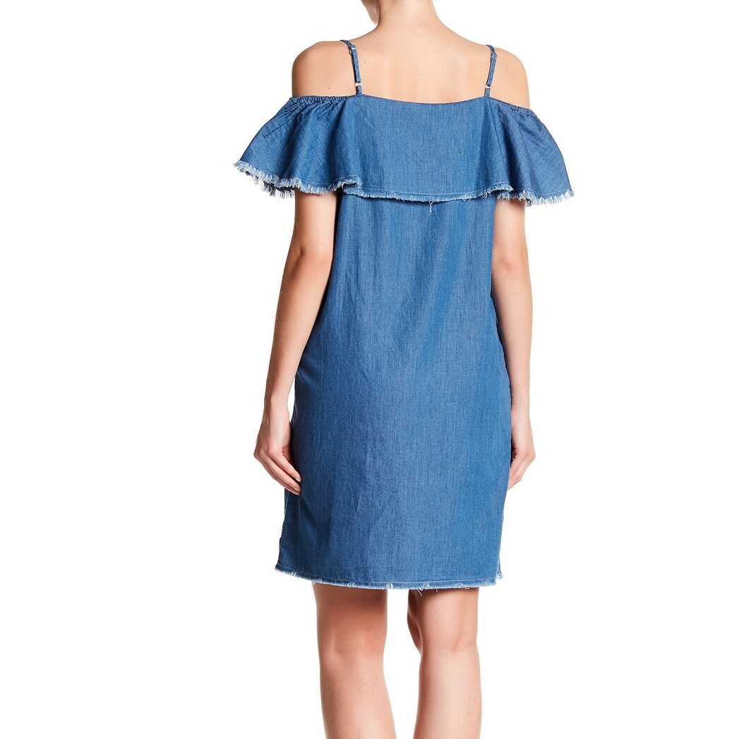 beach lunch lounge chambray dress