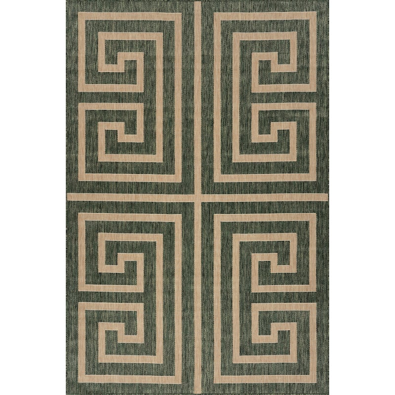 Nuloom Zirelle Indoor/Outdoor Contemporary Area Rug - Green - 8' x 10' - Rectangle
