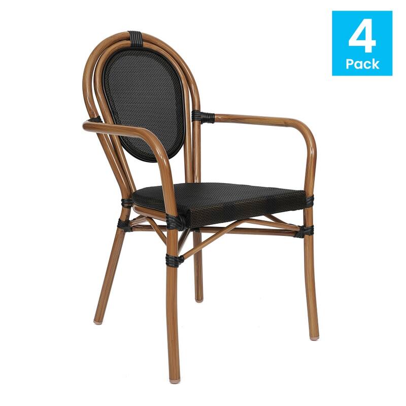 Stacking Bistro Chairs with Metal Frames
