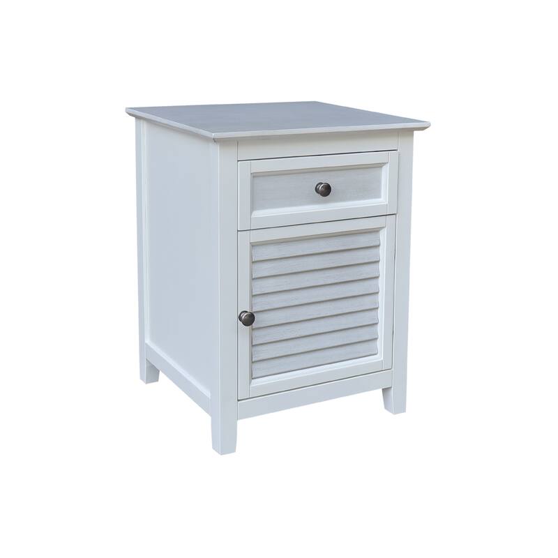 International Concepts Solid Wood Nightstand with Storage Cabinet