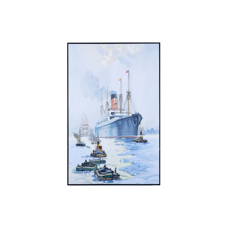 The Cunard Liner Carpathia Outward Bound from Liverpool in the Moonlight