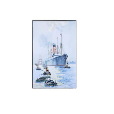 The Cunard Liner Carpathia Outward Bound from Liverpool in the Moonlight