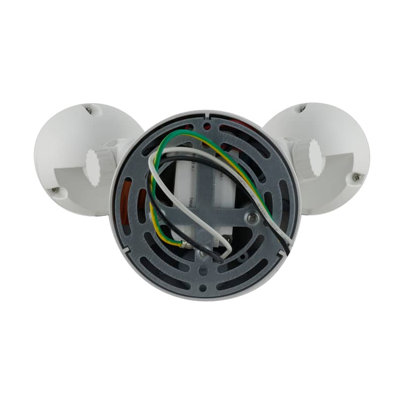 LED Security Light Dual Head White Finish 3000K