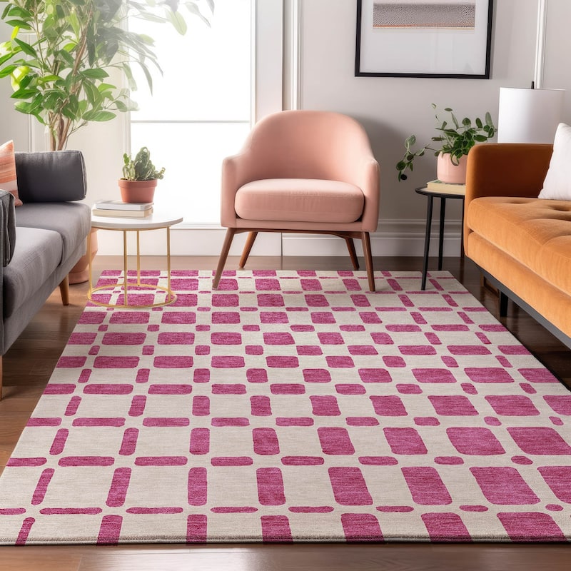 Premium Washable Super Soft Modern Hope Mayfield Rug - Blush - 3' x 5'