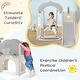 preview thumbnail 5 of 28, Toddler Slide and Swing Set 8 in 1 with Basketball Hoop
