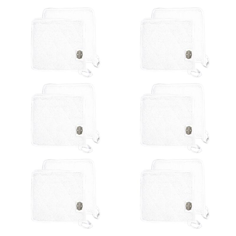 Arkwright Home 7x7 Solid Color Cotton Terry Pot Holders - Pack of 12