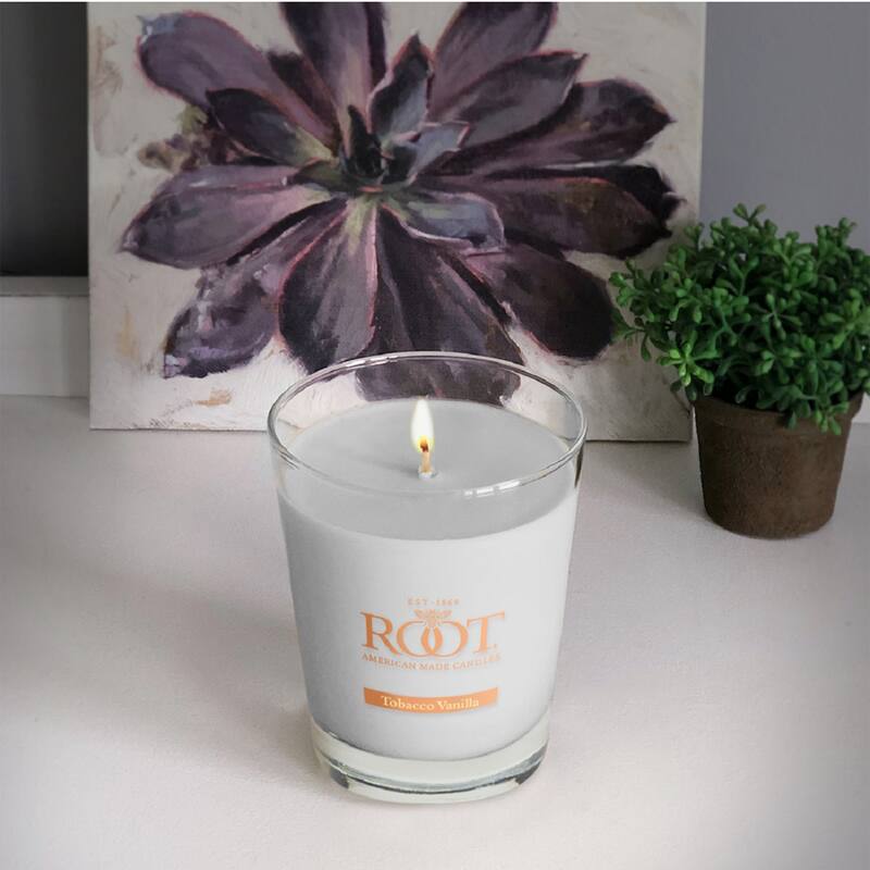 Root Candles Tobacco Vanilla 10.5 oz Large Veriglass Jar