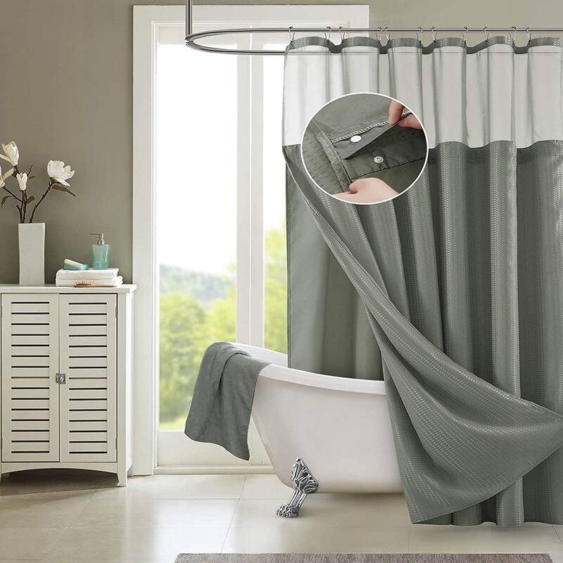Porch & Den Roycroft Hotel Shower Curtain with Detachable Liner