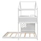 preview thumbnail 10 of 36, Modern Twin Over Full House Bunk Bed With Storage Staircase And Blackboard,Sturdy Frame for Bedroom