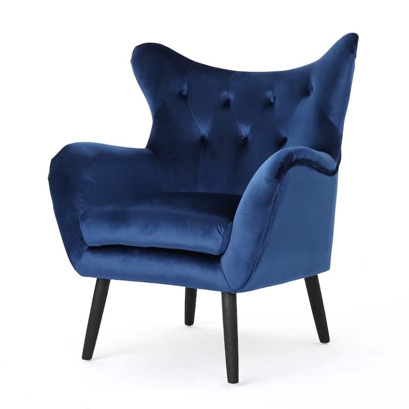 Alyssa Mid-century Upholstered Arm Chair by Christopher Knight Home - 30.25"D x 34.25"W x 39.75"H