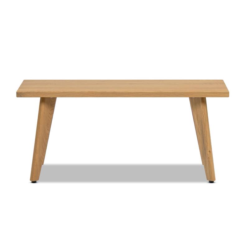 Jennifer Taylor Home Capri Solid Red Oak Wood Bench