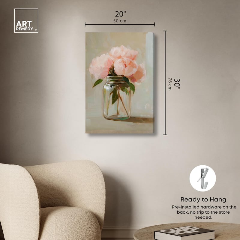 Jar of Petals Canvas by Art Remedy, Gallery Wrapped