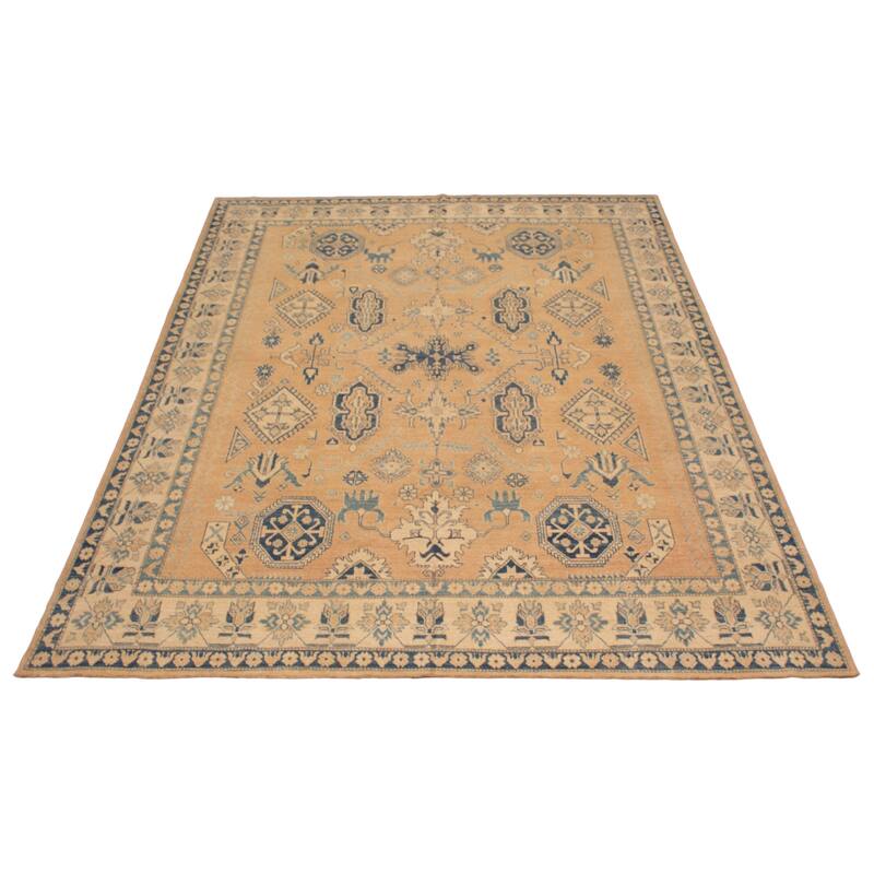 ECARPETGALLERY Hand-knotted Finest Ghazni Tan Wool Rug - 10'9 x 14'4
