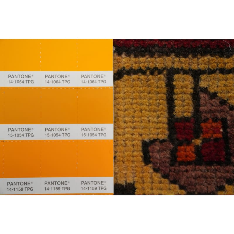Hand Knotted Oriental 100% Wool Carpet Traditional Geometric Multi-Colored Heriz Runner Rug - 10' 10'' X 3' 5''