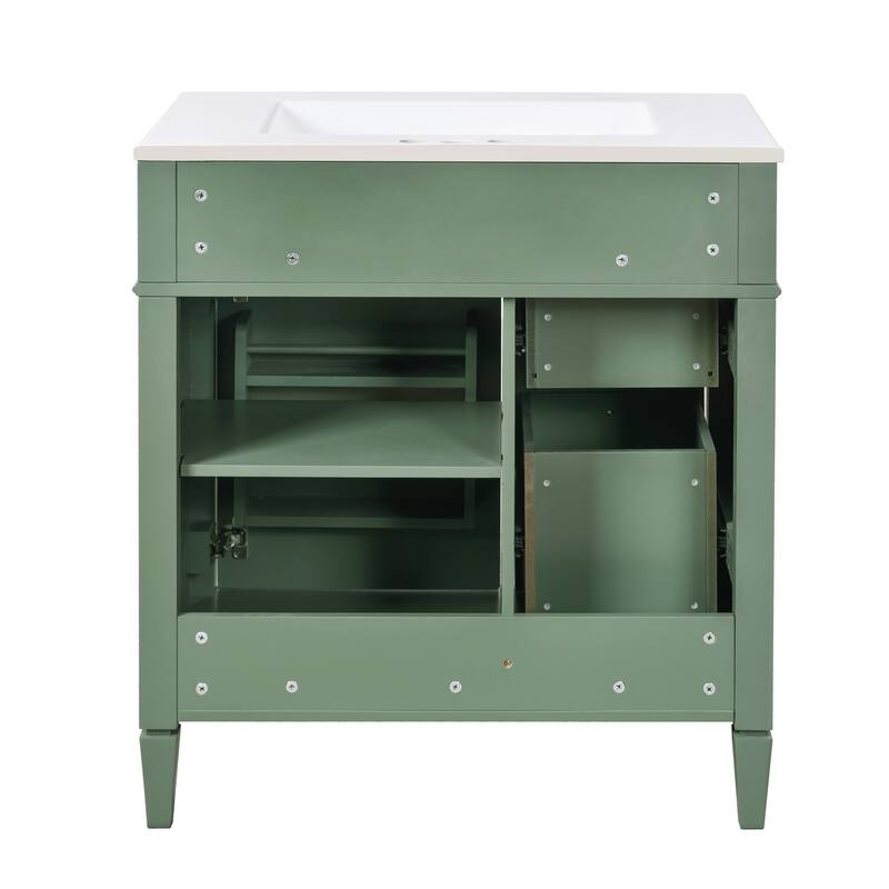 30" Bathroom Vanity with Ceramic Sink