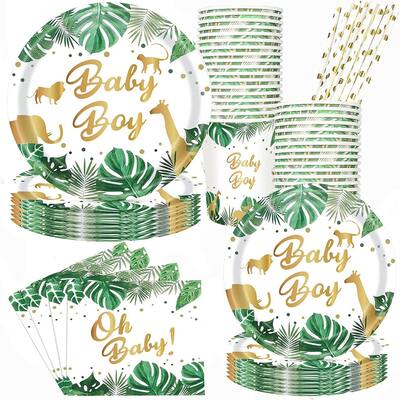 120pcs Birthday Party Supplies Disposable Paper Plate Tableware Kit