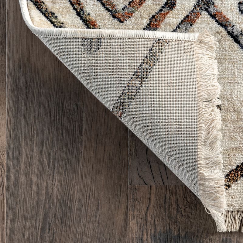 Nuloom Kendra Tribal Panel Fringe Area Rug