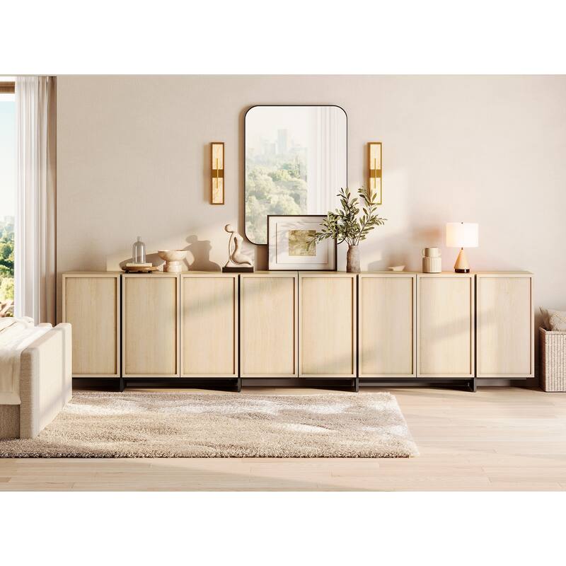 WAMPAT Buffet Cabinets, Modern Sideboard with Large Storage Space and T-Shaped Legs for Dinning Room, Kitchen