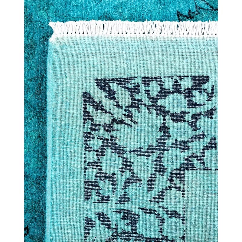 Contemporary Overdyed Wool Hand Knotted Area Rug - 4' 1" x 5' 8"