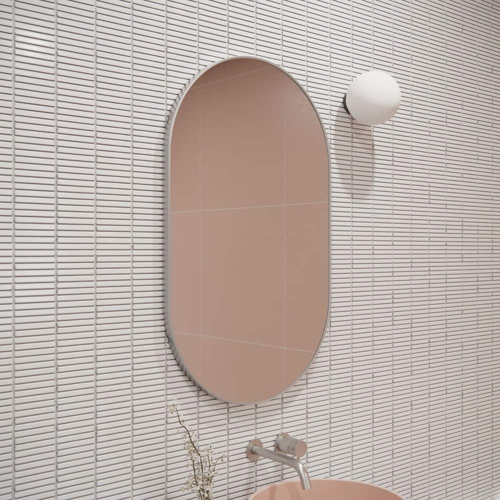 Glass Warehouse SF-PL-22X36 Inara 22" W x 36" H Contemporary Oval