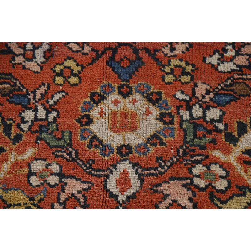 Pre-1900 Antique Mahal Persian Area Rug Hand-Knotted Wool Carpet - 8'4"x 12'0"