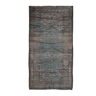 Shahbanu Rugs Washed out and Vintage Afghan Baluch Pure Wool Hand ...