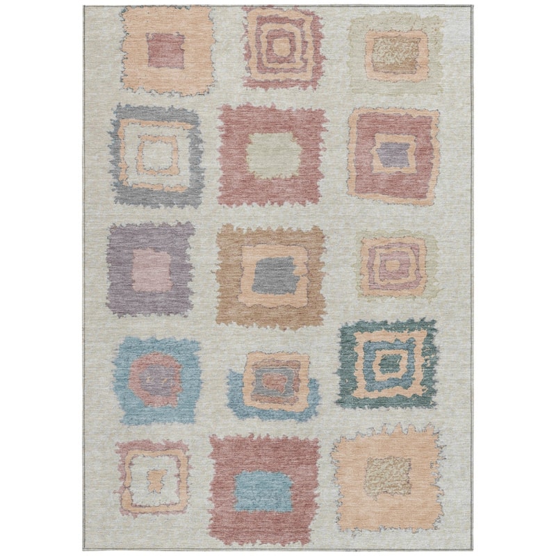 HomeRoots Geometric Transitional Rectangle Outdoor Rug