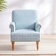 preview thumbnail 19 of 49, Rolled Armchair Accent Chair Set of 2 Blue/ Grey/ Brown