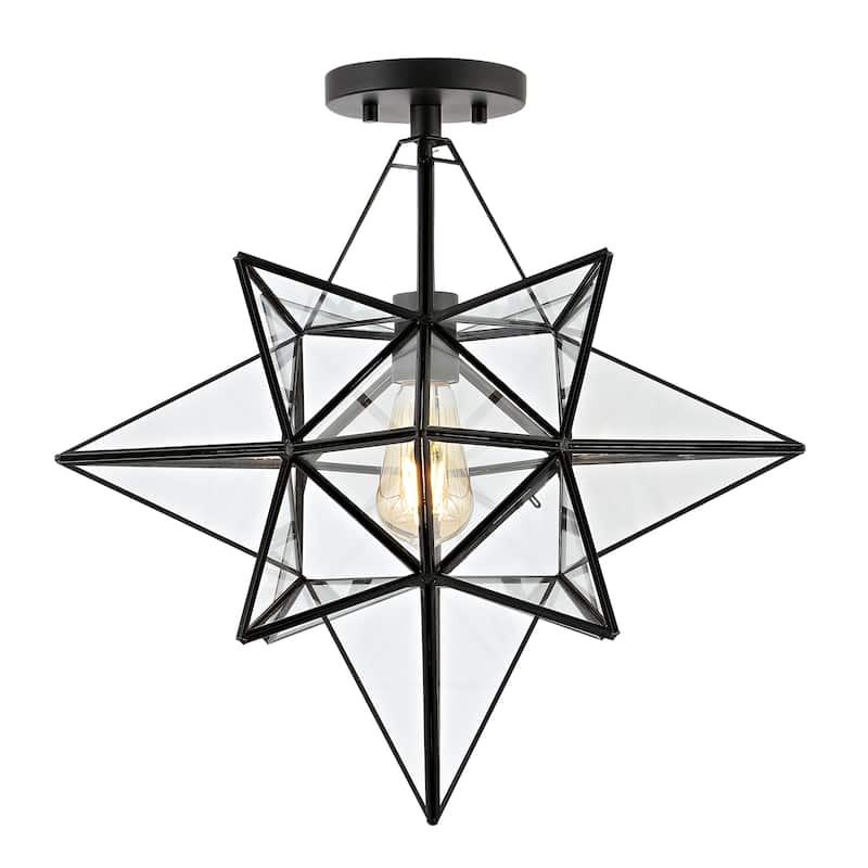 SAFAVIEH Lighting Santina Flush Mount - 19" W x 19" D x 19" H - 19Wx19Dx19H