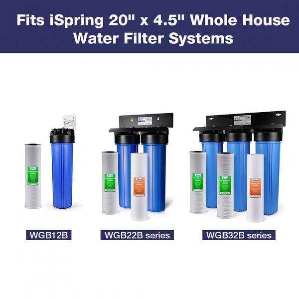4 pcs Big Blue CTO Carbon Block Water Filters 4.5" x 10" Whole House Cardridges 