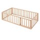 preview thumbnail 17 of 34, Wood Floor Bed Frame with Fence Versatile Daybed for Kids' Rooms and Guest Spaces