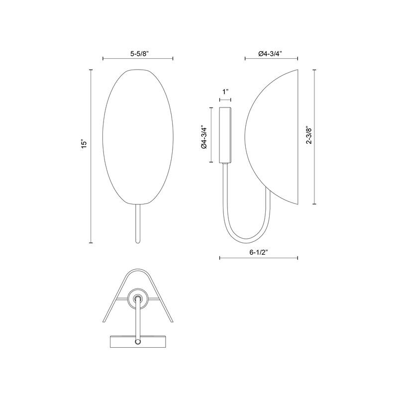 Alora Lighting WV450706 Seno 15" Tall Wall Sconce