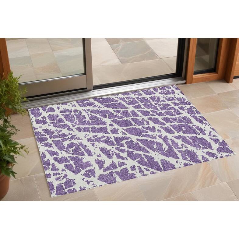 Alrina Artistic Abstract Weather Resistant Blended Style Outdoor Rug