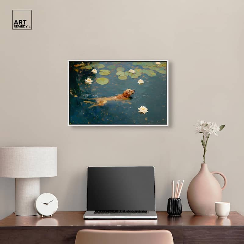 Pond Pup I Canvas by Art Remedy