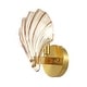 preview thumbnail 2 of 5, SAFAVIEH Lighting Sirena 5-inch Shell Wall Sconce with Bulbs (Set of 2) - 8 in. W x 5.5 in. D x 9.5 in. H