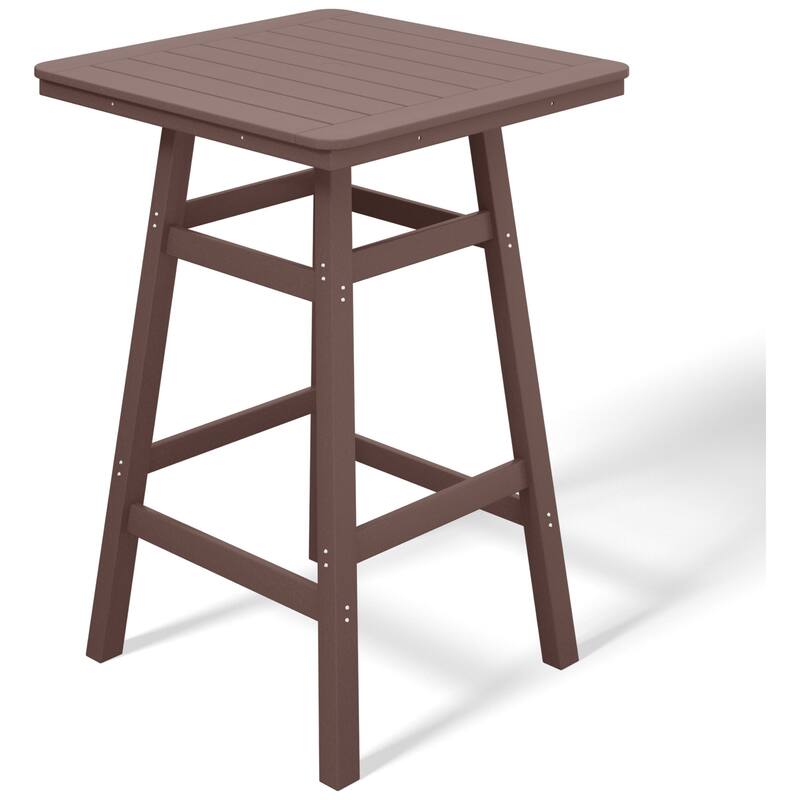 Laguna Hdpe All Weather Outdoor Patio 30" Square Bar Table
