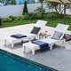preview thumbnail 2 of 105, Outdoor Chaise Lounge Chairs (Set of 2) with Adjustable Backrest off-white