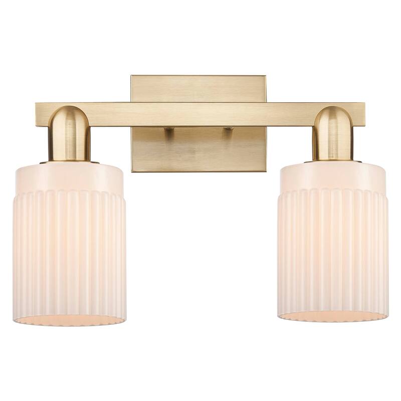 Innovations Lighting 716-2W-11-16 Hadley Vanity Hadley 2 Light 16" - Champagne Bronze / Matte White