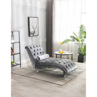 Traditional Velvet Concubine Sofa with Lumbar Support
